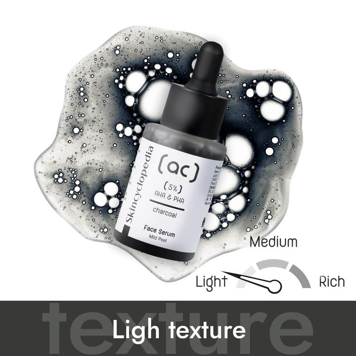 Produktbild Skincyclopedia Face Serum Charcoal 5% AHA + PHA Complex (30 ml)