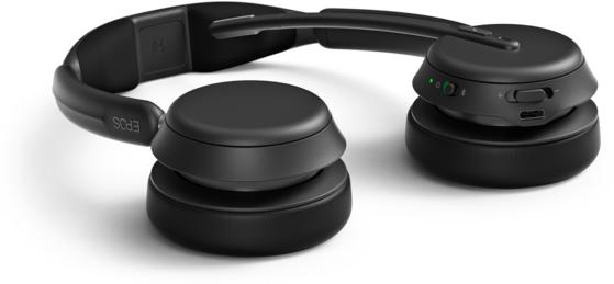 Immagine prodotto EPOS IMPACT 1061 Auricolare Bluetooth stereo con supporto per la ricarica senza contatto (Senza fili, USB-C, Google Meet, Unify, Zoom)