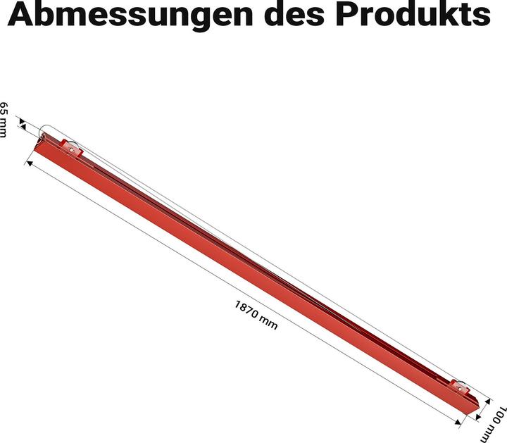 Actual product image Wiltec Extension 140cm XXL plasterboard lifter plasterboard mounting aid panel red (68 kg)