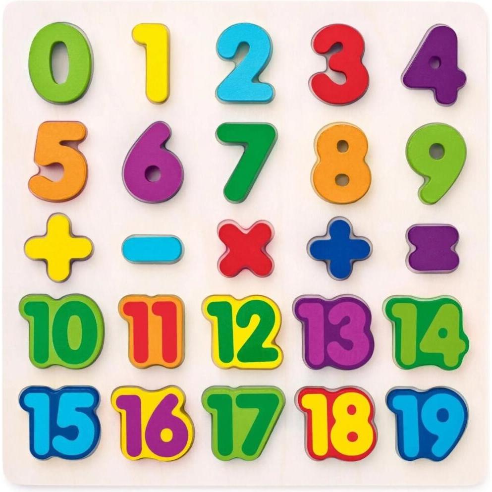 Woody Puzzle - Zahlen auf einem Brett (25 Teile)