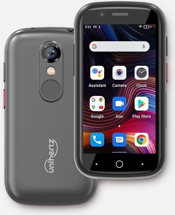 Unihertz Jelly 2E -puhelin, 64/4 Gt, hopea (64 GB, Silver, 6.40", 16 Mpx, 4G)