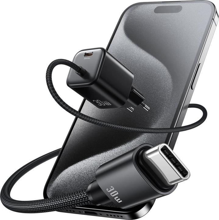 Image du produit Usams Ładowarka sieciowa JC Series CC264 30W GaN Mini Fast Charge 2xUSB-C biały (30 W, 2 ports)