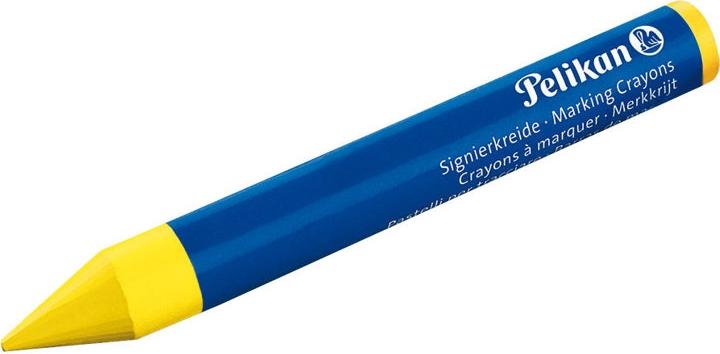 Produktbild Pelikan Signierkreide 762, gelb, Durchmesser: 13,5 mm geeignet für rauhe Untergründe wie Metall (auch heisse (Gelb, 12 x)