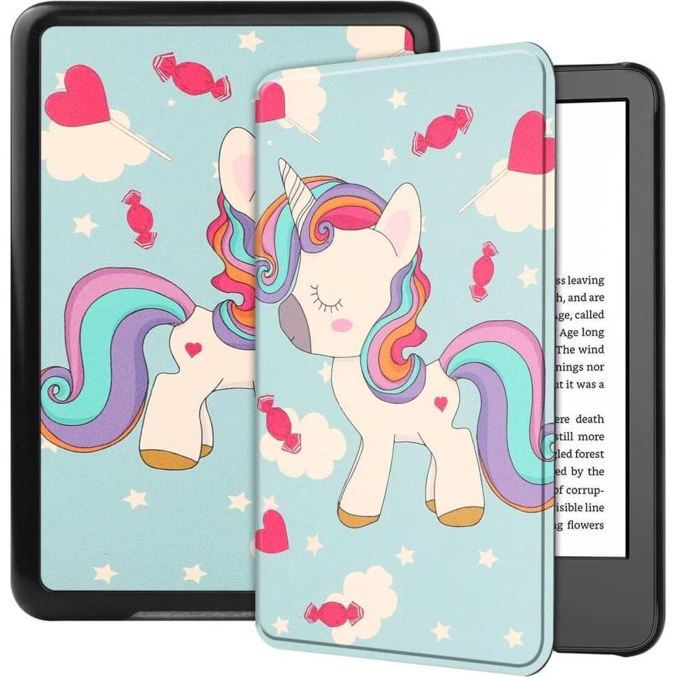 Cover-Discount Kindle 2022 (6.0 / 11.Gen.) - Schutzhülle Etui Einhorn (Kindle), eReader Zubehör, Braun