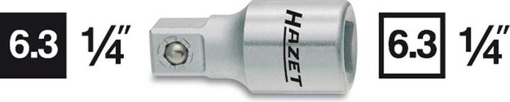 Produktbild HAZET Verlängerung 867-1 ∙ Vierkant6,3 mm (1/4 Zoll) ∙ Vierkant 6,3 mm (1/4 Zoll)