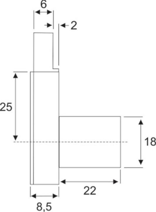 Image du produit BMB Serrure à visser, dimension de broche 25 mm, fermeture différente à gauche et à droite