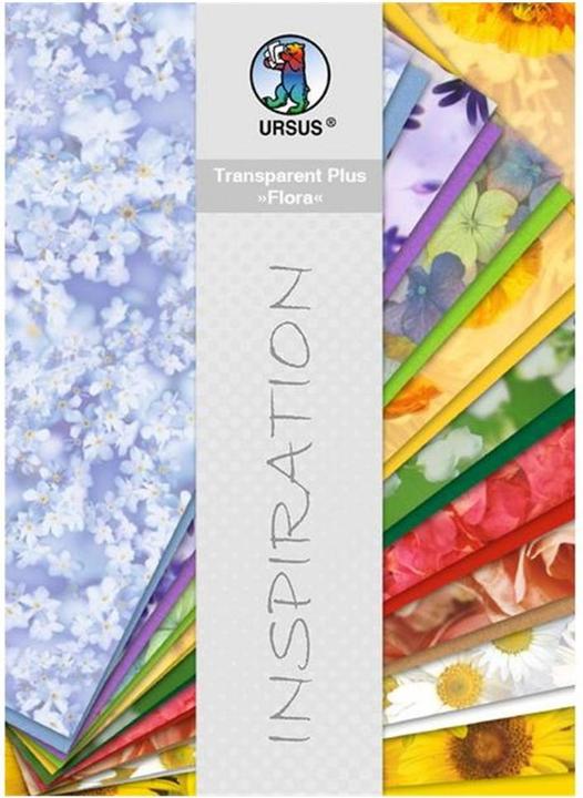 Ursus Papier calque Flora A4, 115 g/m², 18 pièces, Multicolore (115 g/m², 18 x, A4)