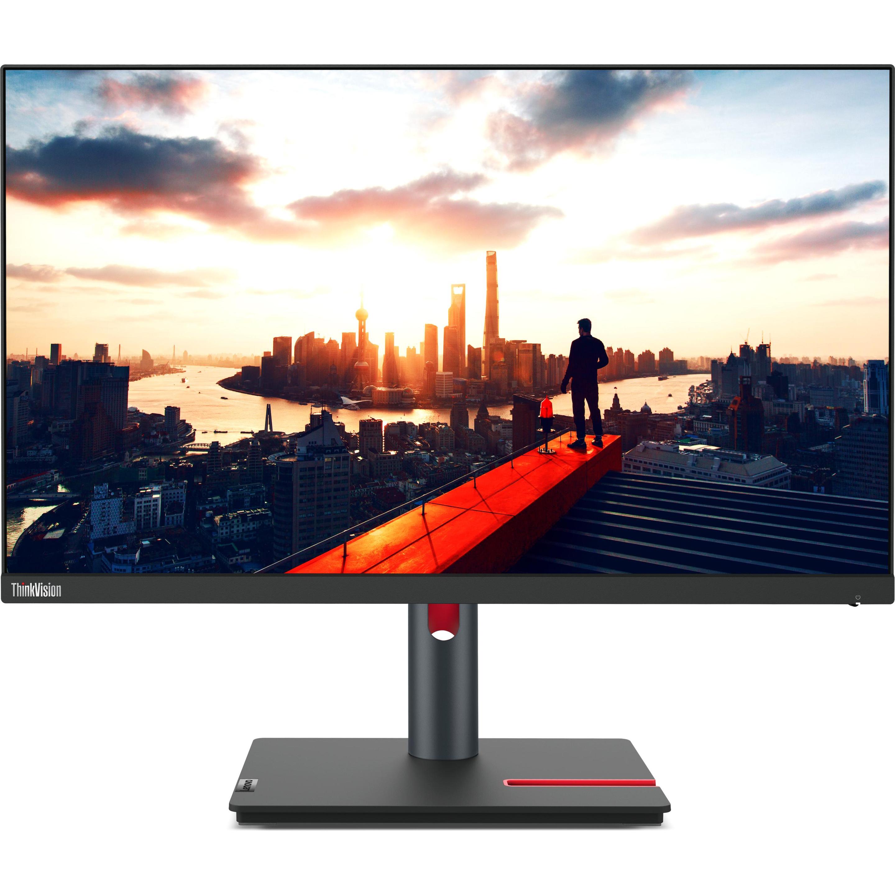 Lenovo P24h-30 (2560 x 1440 Pixel, 23.80"), Monitor, Schwarz
