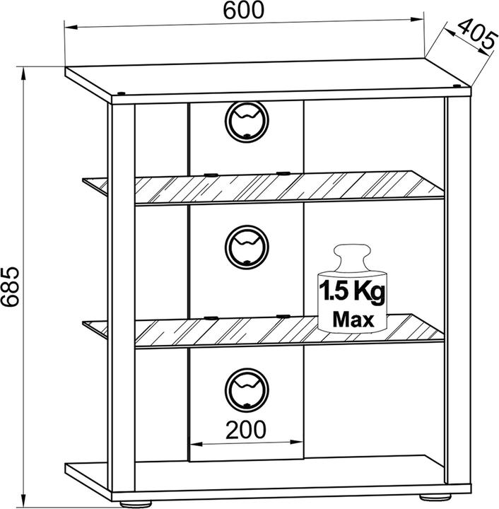 Immagine prodotto VCM Folas (60 x 41 x 70 cm)