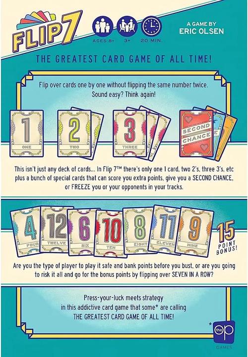 Image du produit Asmodée Flip 7 (ENG) (Anglais, 3 - 18 Joueur)