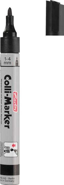 Produktbild Herlitz Permanent-Marker Colli 1-4 mm, 5 Stück, Schwarz (5x)
