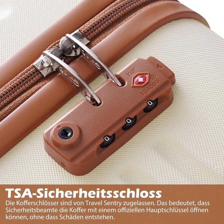 Produktbild Coolife Koffer-Trolley-Set mit TSA-Schloss (3-teilig)
