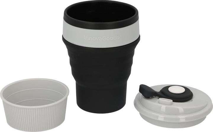 Produktbild InnovaGoods Faltbarer Becher mit Deckel - Silikon (0.35 l)