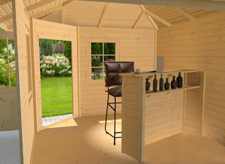 Weka Holzbau Tresenbausatz für Gartenhäuser, 28 mm, natur