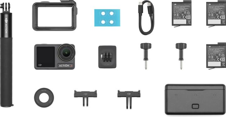 Actual product image DJI Osmo Action 4 Adventure Combo (120p, Bluetooth, Wi-Fi)