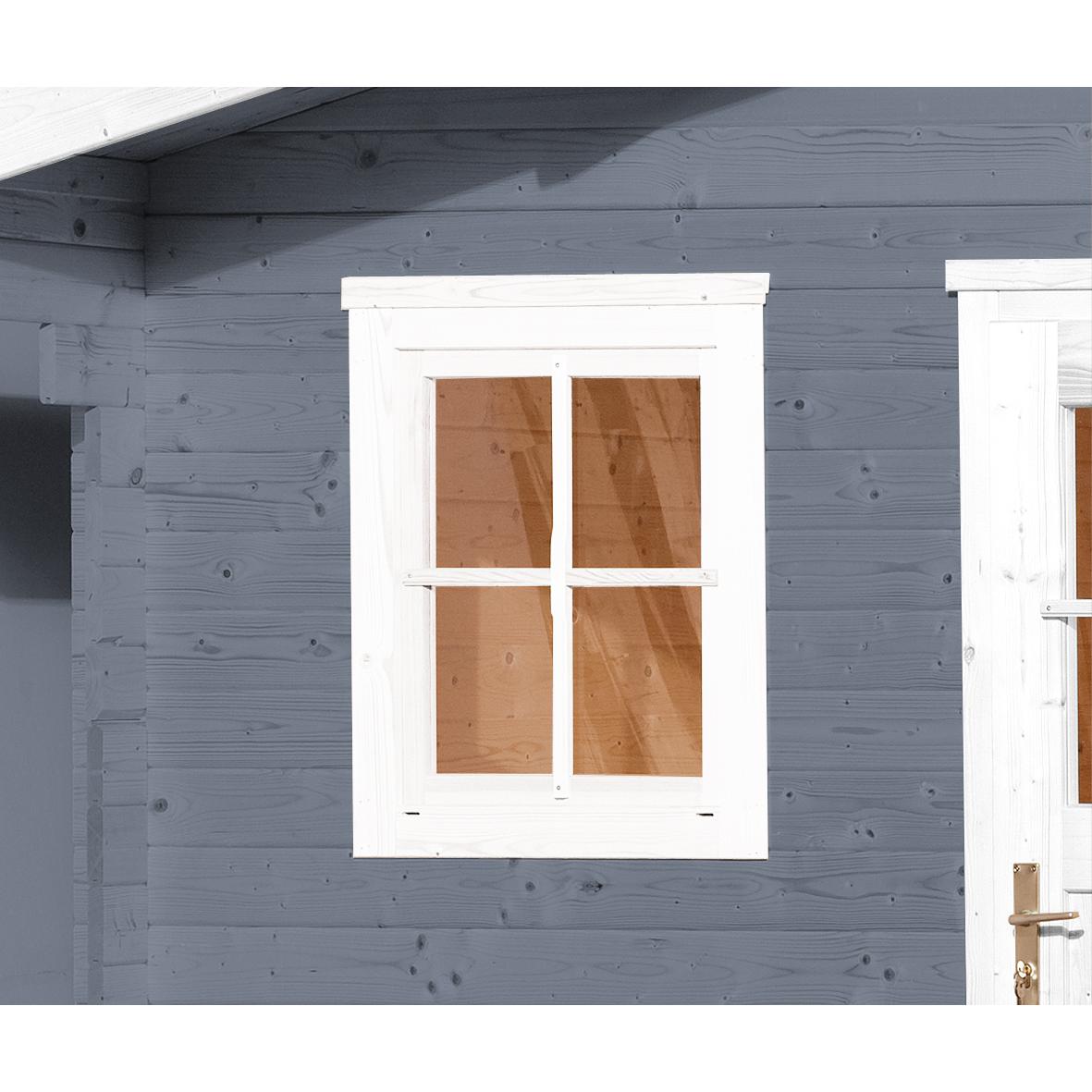 Weka Holzbau, Gartenhaus + Gartenschrank, Einzelfenster für Gartenhaus 21/28 mm, 69x79cm, weiss