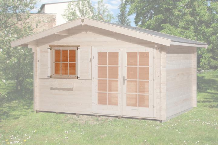 Weka Holzbau Single window for garden shed 45 mm, 91x91 cm, natural