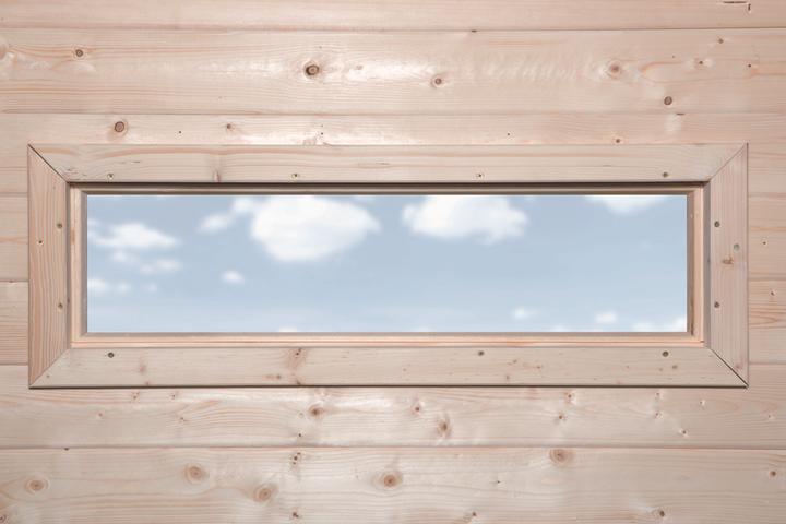 Weka Holzbau Additional window fixed 97 x 33 cm, natural