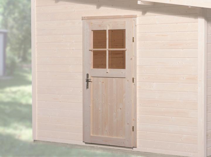Weka Holzbau Zusatztür für Gartenhaus 45 mm, 97x182 cm, natur