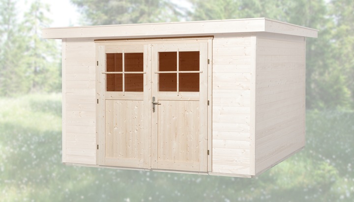 Actual product image Weka Holzbau Additional double door 21/28 mm, 182x182 cm, natural