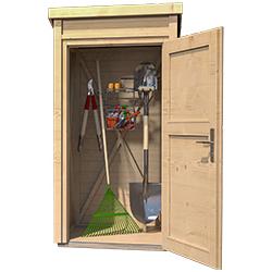 Weka Holzbau, Gartenhaus + Gartenschrank, Boden für Gerätehaus 346 Gr.3, natur