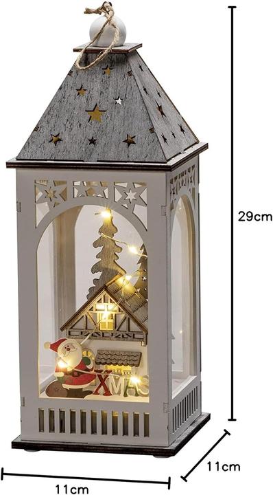 Produktbild Konstsmide 3270-210 LED Holzlaterne mit Haus