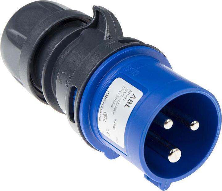Produktbild Intronics 3 pole CEE Power Connector 16A 230V in Blue (CEE 16/3)