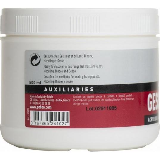 Thumbnail - Pebeo, Künstlerfarbe + Bastelfarbe, Studio Acrylics Gesso (Weiss, 500 ml)