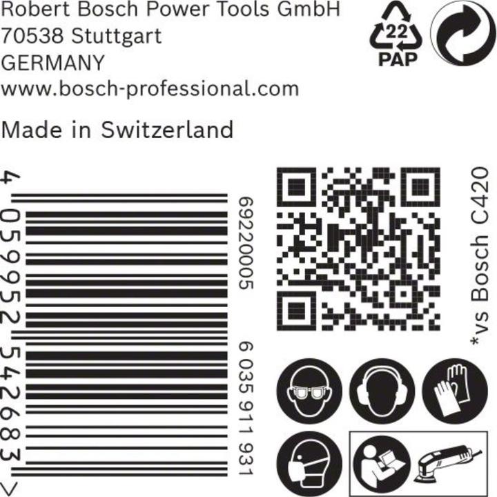 Produktbild Bosch Professional Zubehör EXPERT C470 Schleifpapier für Deltaschleifer, 93 mm, G 120, 50 Stück (120)