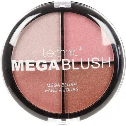 Technic Mega Blush 4-in-1 Compact mit dezentem Glanz für einen frischen und strahlenden Look (Mehrfarbig)