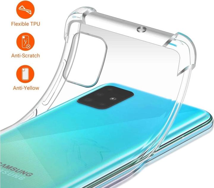 Produktbild Screenguard Samsung Galaxy A51 4G Hülle Crystal Soft Airbag Bumper (Samsung Galaxy A51)