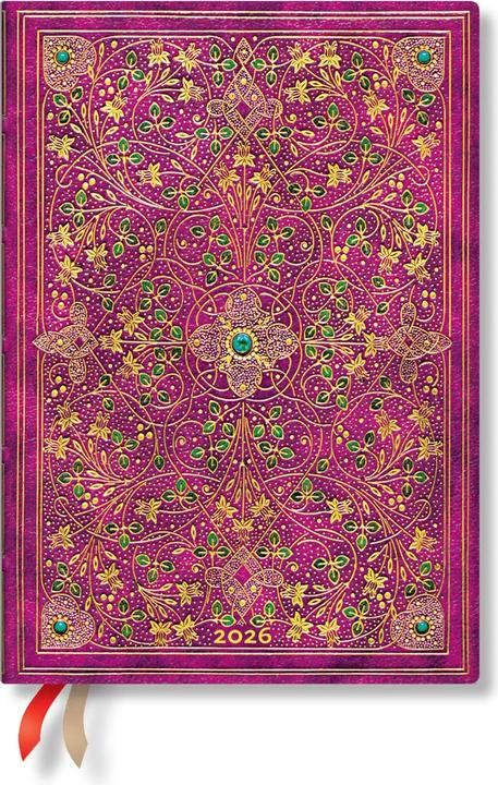 Paperblanks PAPERBLAN Agenda Jubilé de Diamant 2026 FF1079-2 1W/2S HOR Midi SC FR 13x18cm (13 x 18 cm, Französisch)