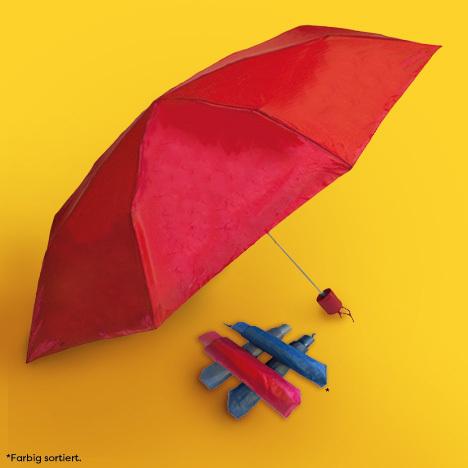 Thumbnail - Magni, Unisex, Regenschirm, Iden Berlin, Grau