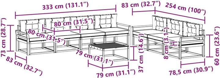 Produktbild vidaXL Outdoor-Sofa