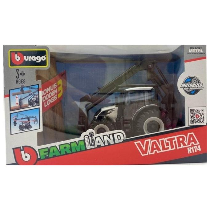 Thumbnail - Bburago 18-31679 Valtra N174 τρακτέρ Official κλίμακα 1:32 μεταλλικό ασπρομαυρο με κίνηση,φορτωτή κα