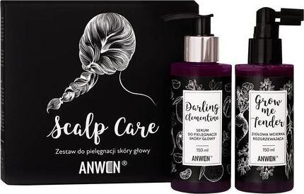 Actual product image Anwen ANWEN SET Scalp Care zestaw do pielęgnacji skóry głowy Grow Me Tender ziołowa wcierka rozgrzew