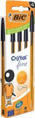 Produktbild Bic Cristal Original Fine Kugelschreiber Schwarz 4 Stück (Schwarz, 4x)