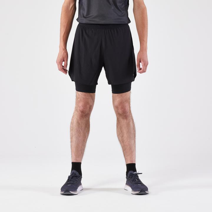 Actual product image Kiprun Laufshorts Herren Tights 2-in-1 - schwarz (L)