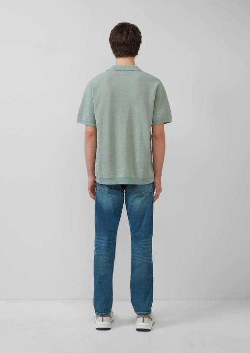 Actual product image S.Oliver Strickpullover Melierter Strick-Polo mit Strukturoptik (M)