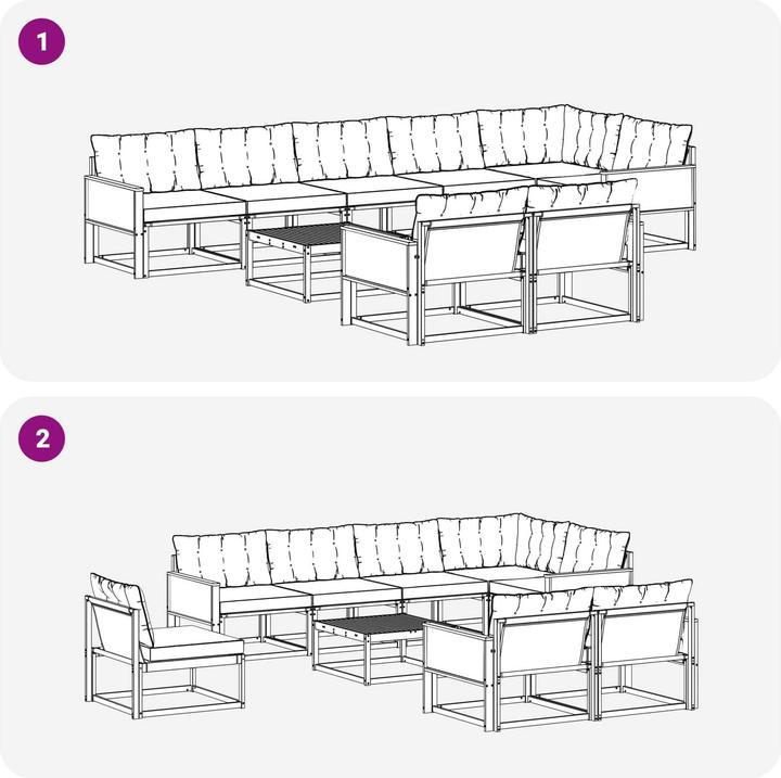 Produktbild vidaXL Outdoor-Sofa