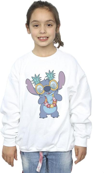 Actual product image Disney Girls Lilo And Stitch Tropical Fun Sweatshirt (152, 158)
