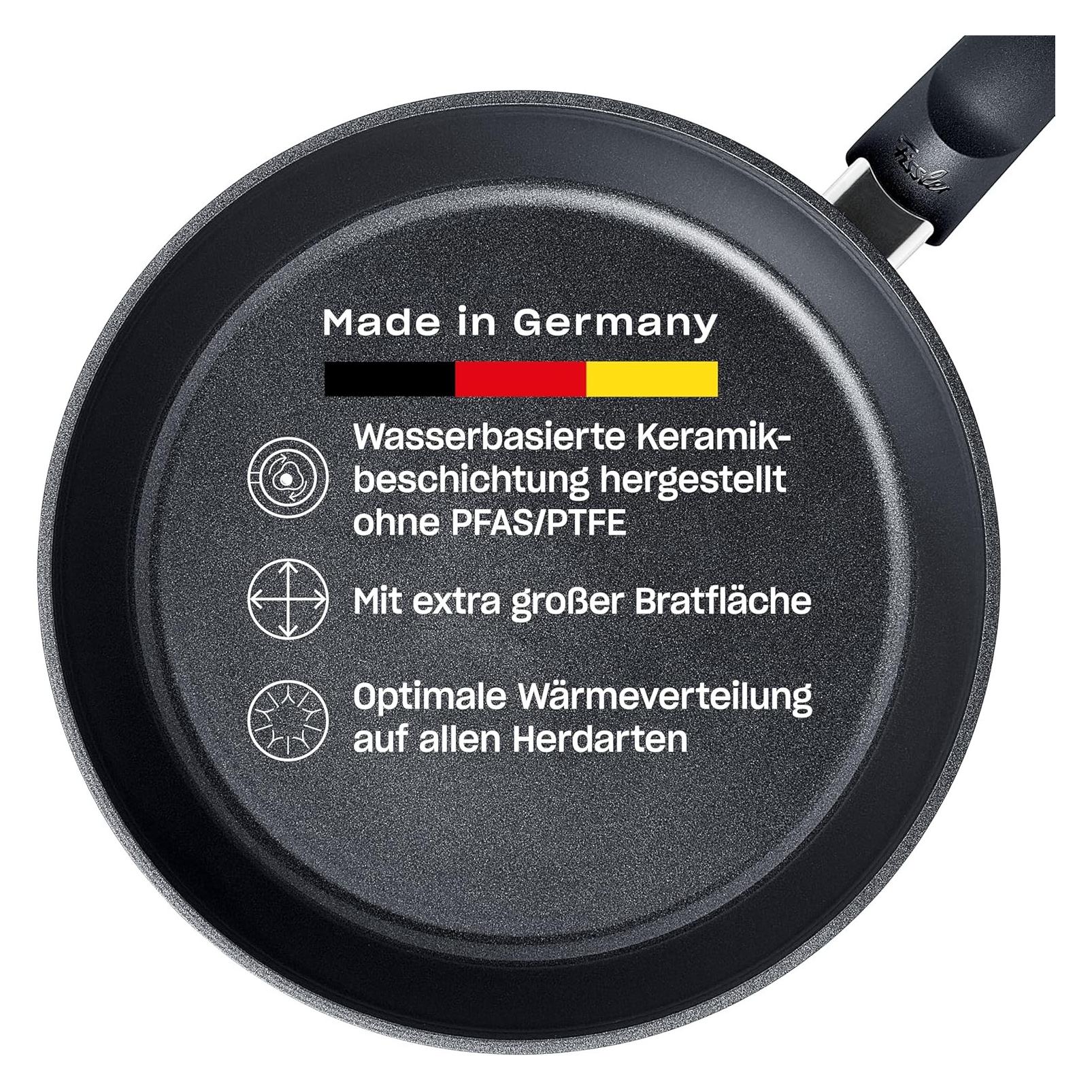 Fissler Ceratal Comfort Orbit Black Pfanne 24cm, Pan + Steelpan, Zwart