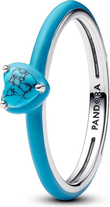 Pandora ME Türkisfarbener Herz Stein Ring