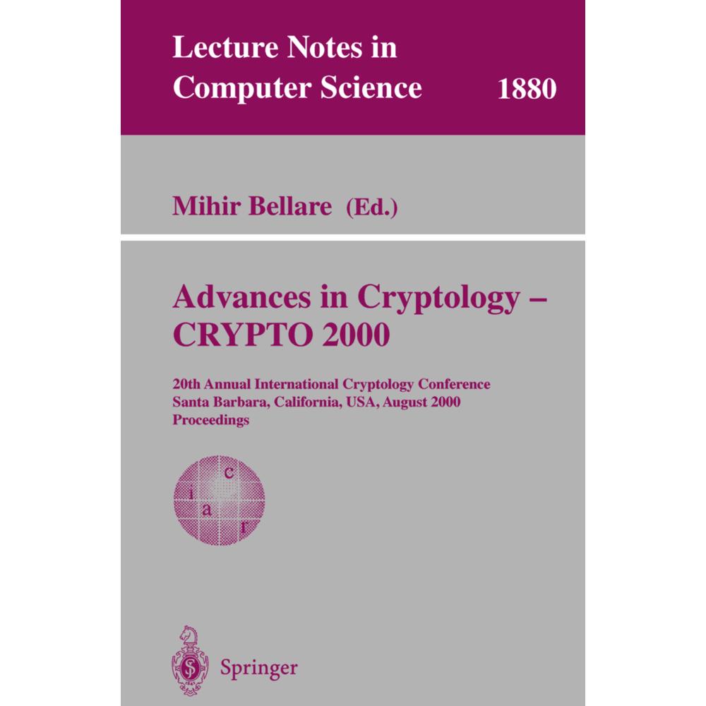 Advances in Cryptology - CRYPTO 2000, Fachbücher