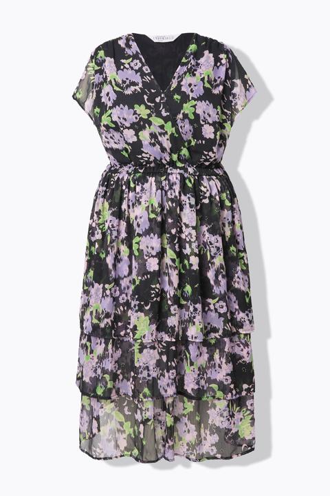 Produktbild Studio Untold Midikleid, A-Line, Chiffon, Volants, Unterkleid (46, 48)