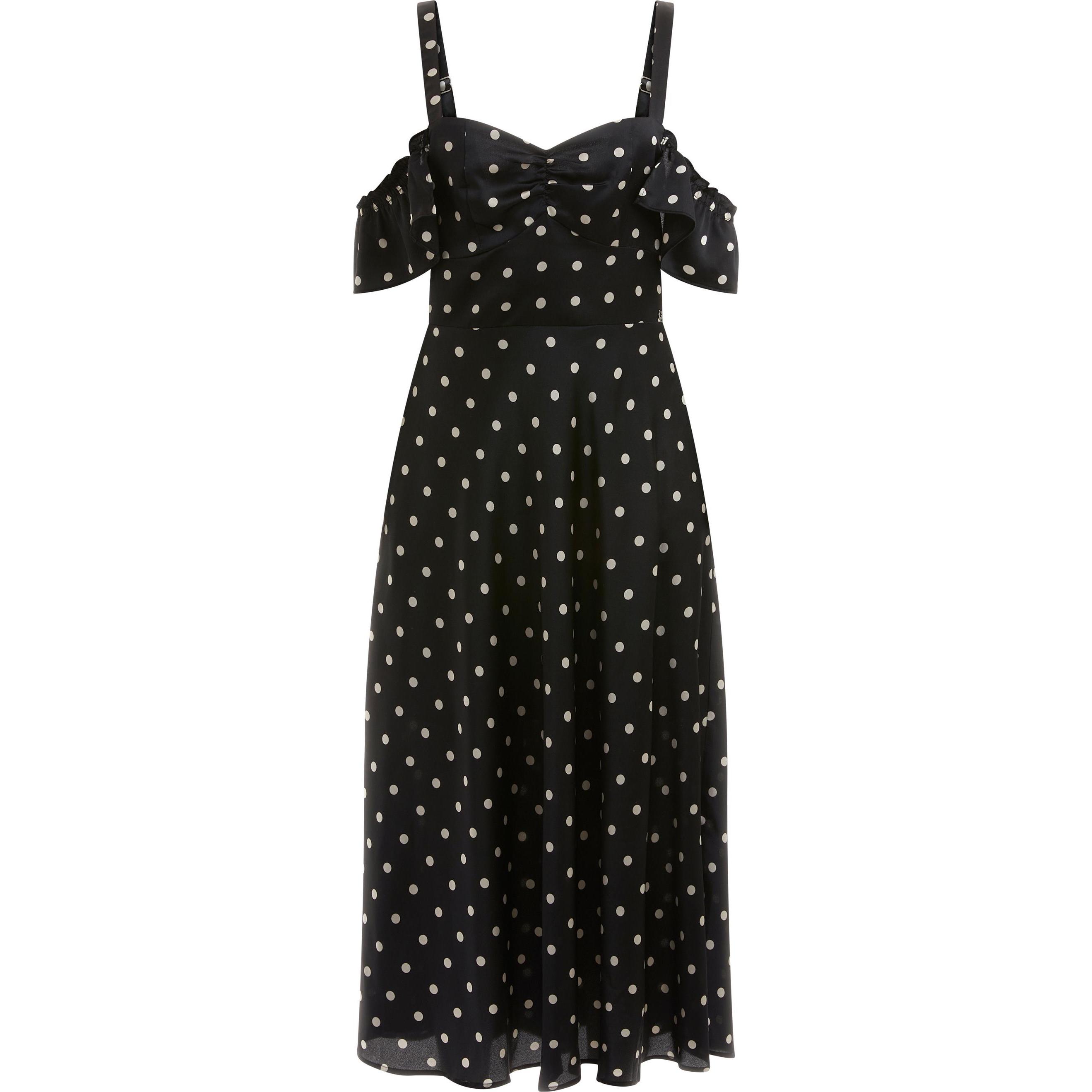 Guess, Damen, Kleider, kleid damen brigitte flare, Schwarz, (XS)