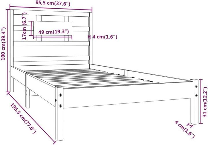 Produktbild vidaXL Neele (90 x 190 cm)