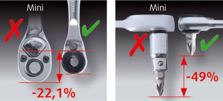 Actual product image KS Tools 1/4" TORSIONpower bit box (Hexagon socket TX, Hexagonal, Screw slot)