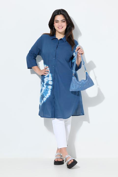 Produktbild Angel of Style Longbluse, Straight Fit, Batik-Drucke, 3/4-Ärmel (44)