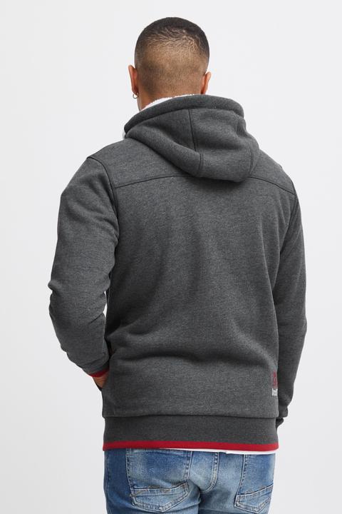 Actual product image Solid BenjaminZip Pile Men's Zip Up Sweater Zipper Jacket With Teddy Fleece With Hood With Teddy Fur (S)